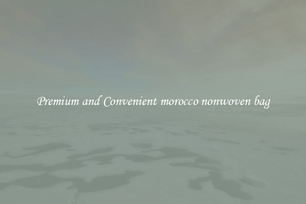 Premium and Convenient morocco nonwoven bag