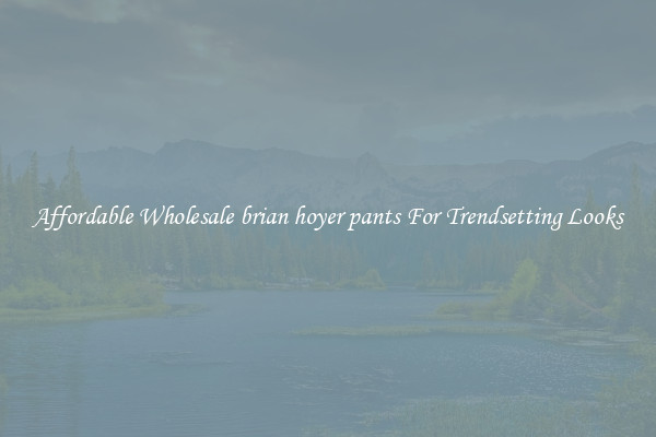 Affordable Wholesale brian hoyer pants For Trendsetting Looks