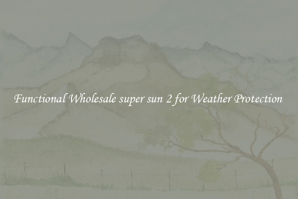 Functional Wholesale super sun 2 for Weather Protection 