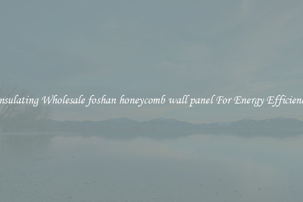 Insulating Wholesale foshan honeycomb wall panel For Energy Efficiency