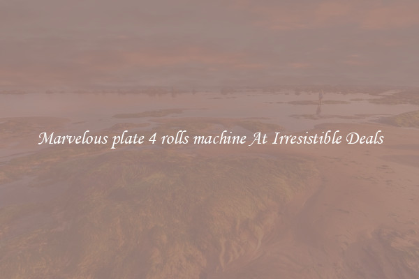 Marvelous plate 4 rolls machine At Irresistible Deals