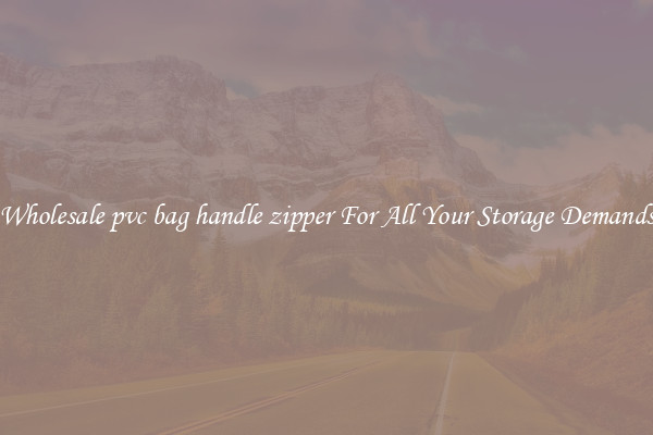 Wholesale pvc bag handle zipper For All Your Storage Demands
