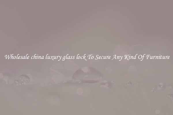 Wholesale china luxury glass lock To Secure Any Kind Of Furniture