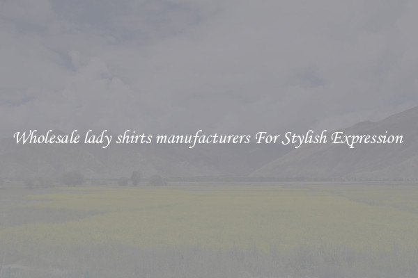 Wholesale lady shirts manufacturers For Stylish Expression 