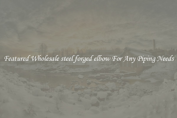 Featured Wholesale steel forged elbow For Any Piping Needs