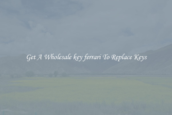 Get A Wholesale key ferrari To Replace Keys