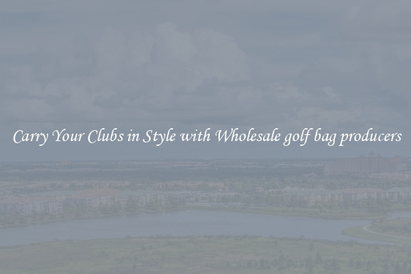 Carry Your Clubs in Style with Wholesale golf bag producers
