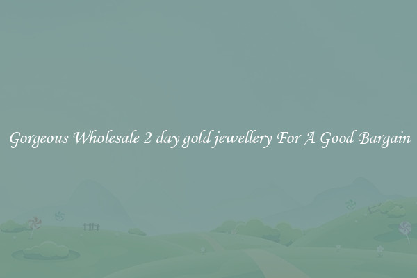 Gorgeous Wholesale 2 day gold jewellery For A Good Bargain